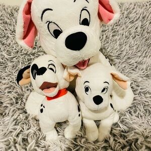 Disney Dalmatian Stuffed Animals Set - White and Black